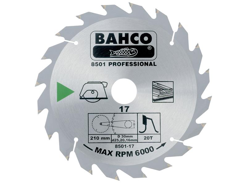 Bahco 8501-23 Portable/Table Saw Blade for Wood 235 x 30mm x 30T