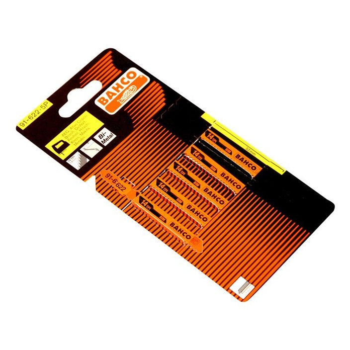 Bahco 91-622-5P Bi-Metal Metal Jigsaw Blades Pack of 5