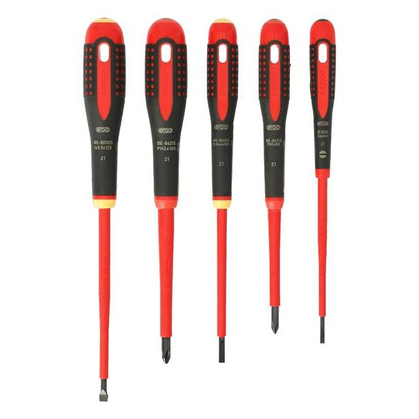 Bahco BE-9881S ERGO™ VDE Insulated Screwdriver Set, 5 Piece