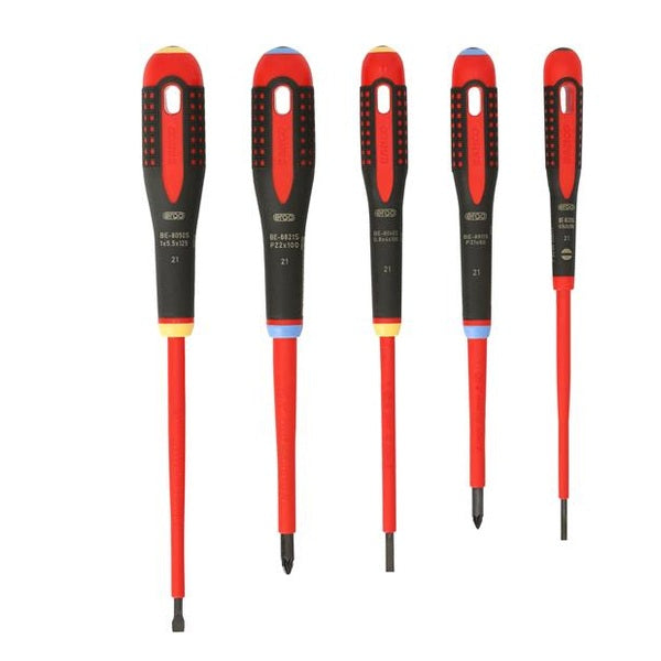 Bahco BE-9882S ERGO™ VDE Insulated Screwdriver Set, 5 Piece