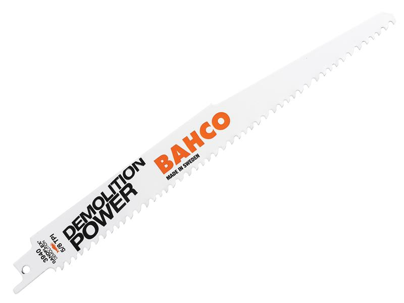 Bahco 3940-228-5/8-DSL Bi-Metal Demolition Reciprocating Blade 228mm 5/8 TPI (Pack 5)