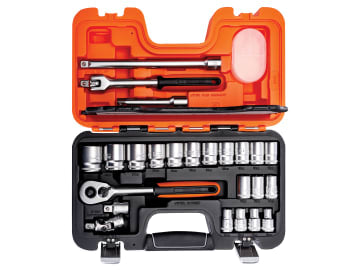 BAHCO 1/2IN DRIVE SOCKET SET, 24 PIECE