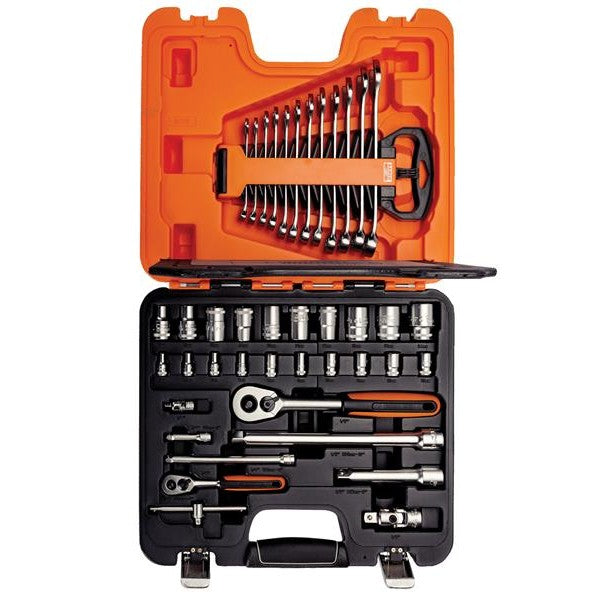 Bahco S410 1/4in & 1/2in Drive Socket & Spanner Set, 41 Piece