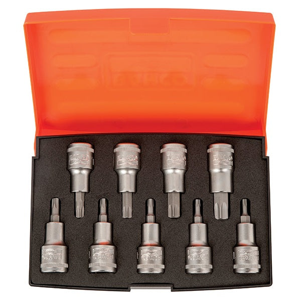 Bahco S9TORX 1/2in Drive Socket Set, 9 Piece