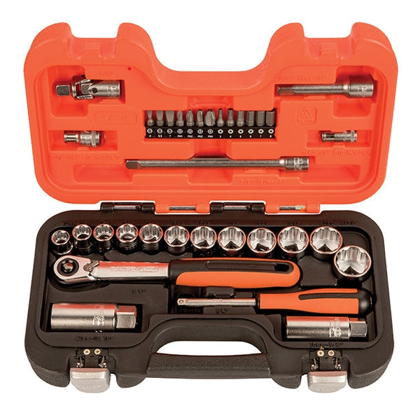 Bahco SL34 3/8in Drive Socket & Mech Set, 34 Piece