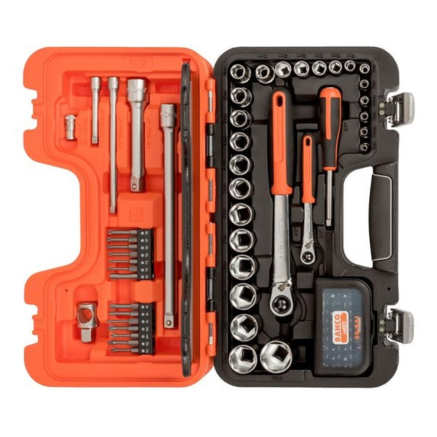 Bahco SL79 1/4in & 1/2in Drive Slim Socket Set, 79 Piece