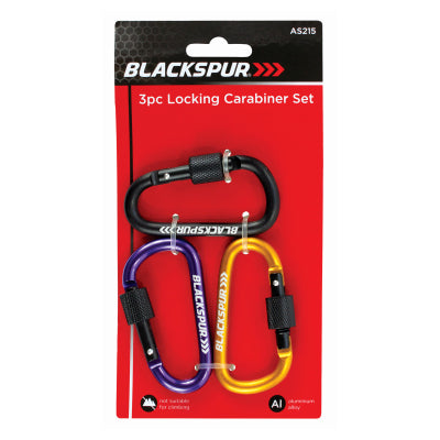 BLACKSPUR 3PC LOCKING CARABINER SE