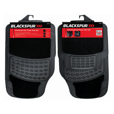 BB-CM155 4PC RUBBER AND CARPET CAR MATS