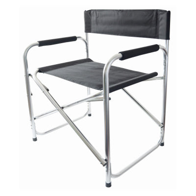REDWOOD ALUMINIUM DIRECTORS CHAIR - BLACK