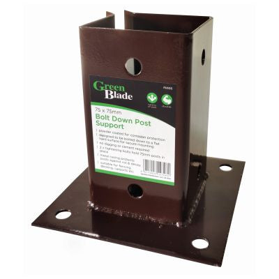 GREENBLADE BOLT DOWN POST SUPPORT 75 X 75MM