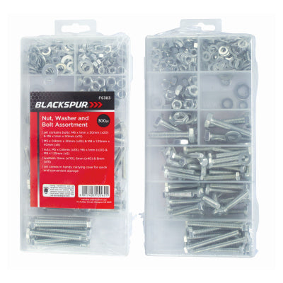 300 PIECE NUT, WASHER AND BOLT ASSORTMENT