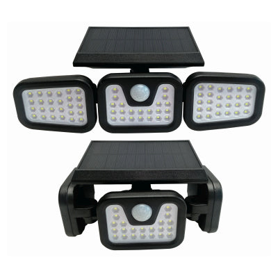 KINGAVON 3 HEAD MOTION SENSOR SOLAR SECURITY LIGHT