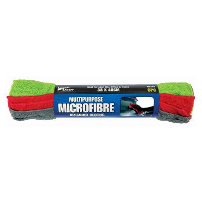 PROUSER 6PC MULTIPURPOSE MICROFIBRE CLEANING CLOTHS - 38 X 40CM