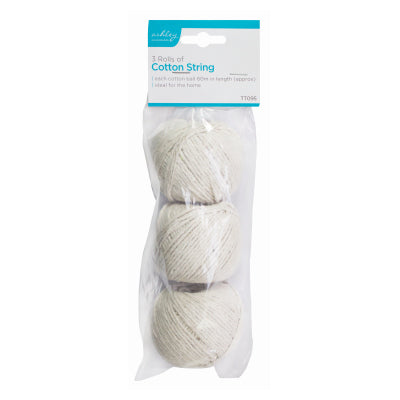 3 ROLLS OF HOUSEHOLD COTTON STRING
