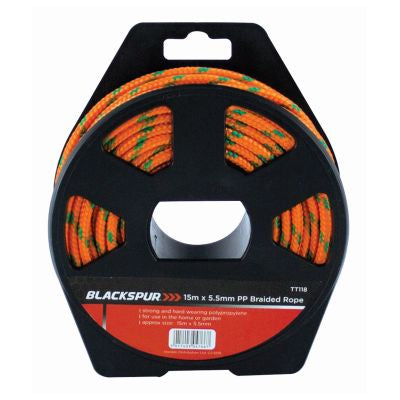 15M X 5.5MM PP BRAIDED ROPE ON REEL