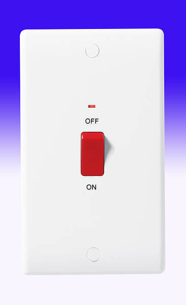 BG DOUBLE COOKER SWITCH 45 AMP & NEON