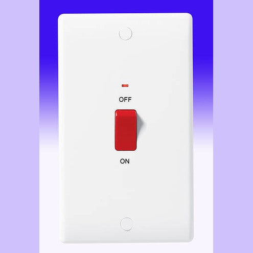 BG DOUBLE COOKER SWITCH 45 AMP & NEON