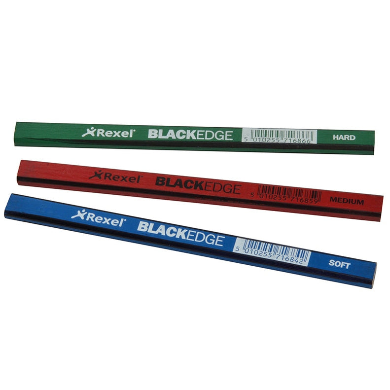 Blackedge Carpenter's Pencils - Assorted (Card 12)