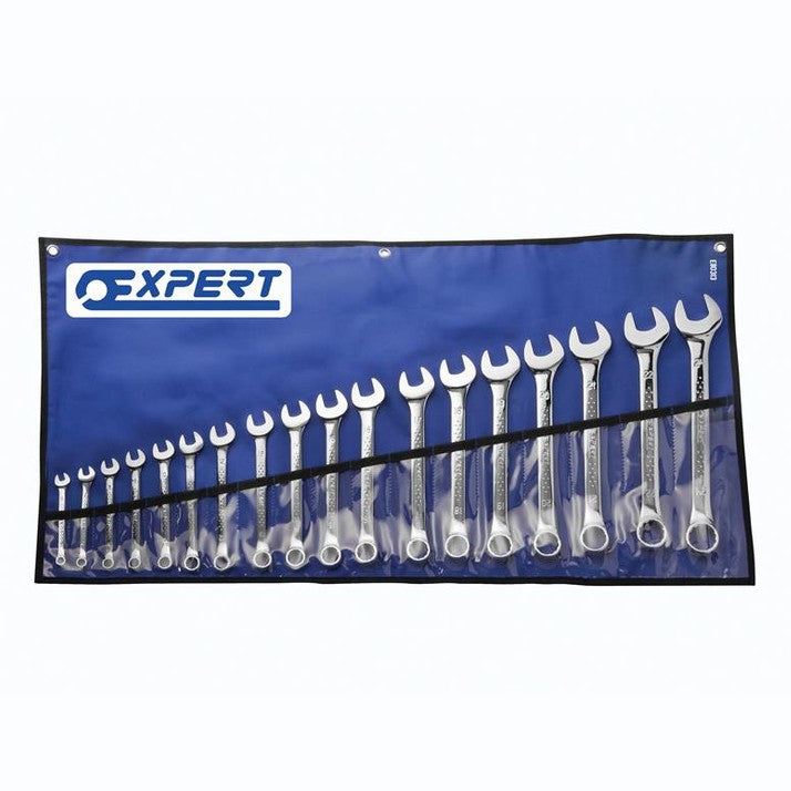 Expert Combination Spanner Set with Tool Roll, 18 Piece