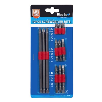 BLUESPOT SCREWDRIVER BITS 12PC