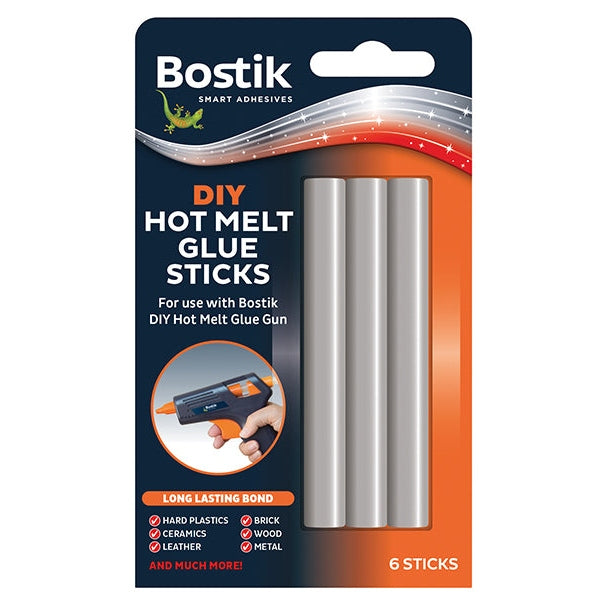 Bostik DIY Hot Melt Glue Sticks (Pack 6)