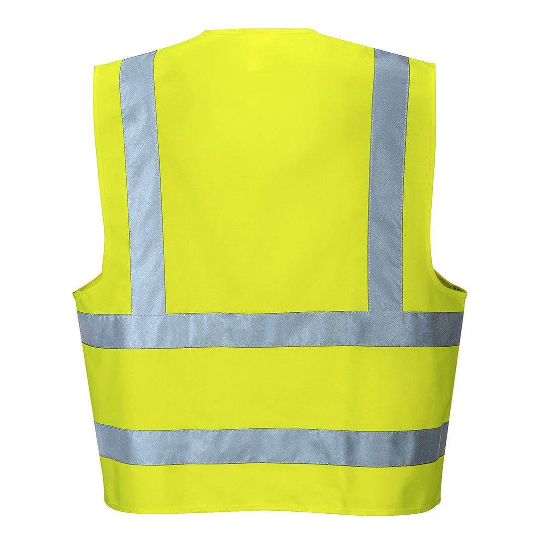 PORTWEST HI VIS TWO BAND & BRACE VEST YELLOW