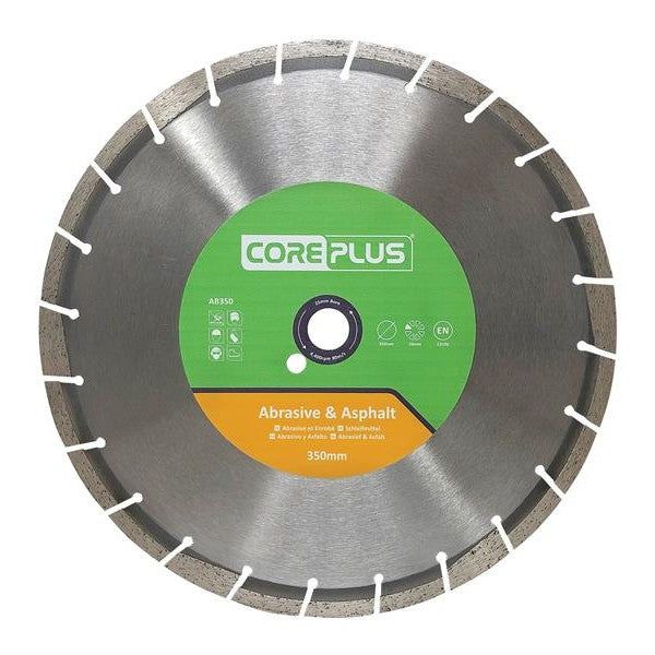CorePlus AB350 Abrasive & Asphalt Diamond Blade 350mm