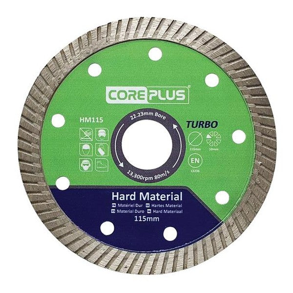 CorePlus HM115 Hard Material Turbo Diamond Blade 115mm