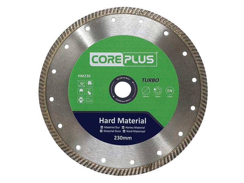 CorePlus HM230 Hard Material Turbo Diamond Blade 230mm - Watson Hire