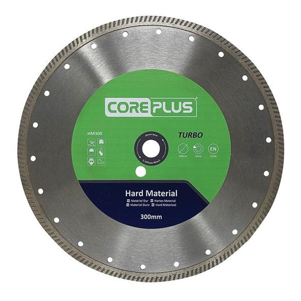 CorePlus HM300 Hard Material Turbo Diamond Blade 300mm
