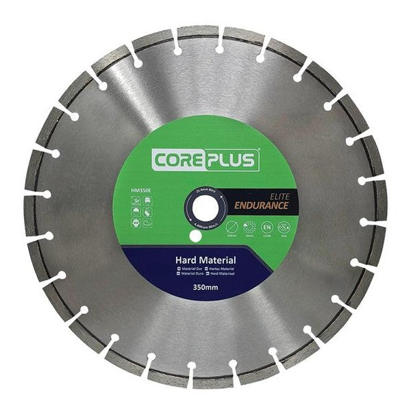 CorePlus HM350E Elite Hard Material Turbo Diamond Blade 350mm