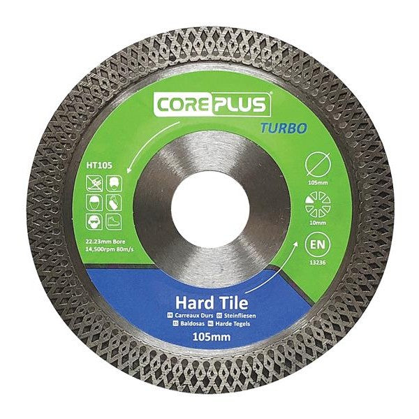 CorePlus HT105 Hard Tile Turbo Diamond Blade 105mm