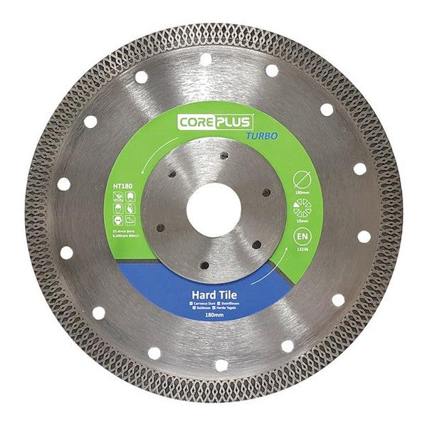 CorePlus HT180 Hard Tile Turbo Diamond Blade 180mm
