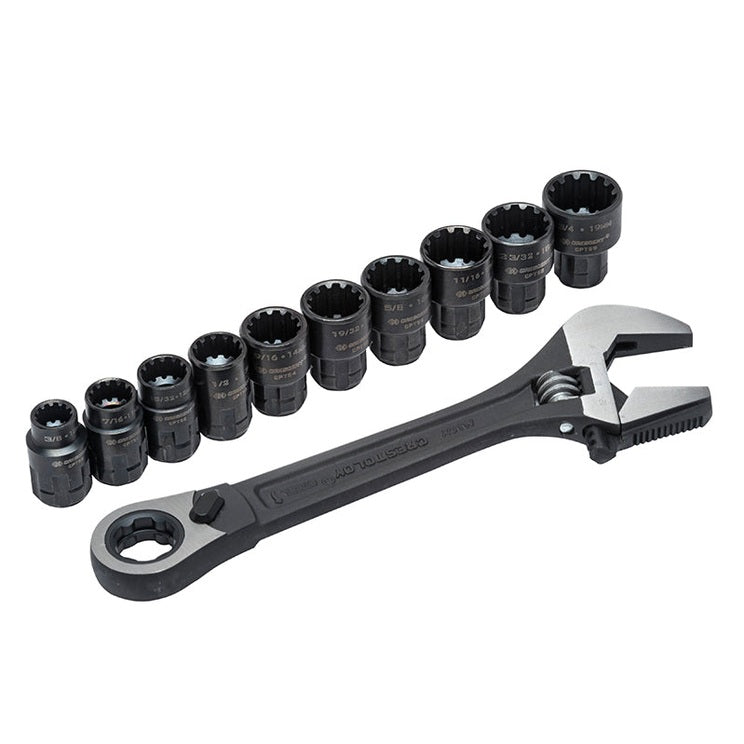 Crescent® X6™ Pass-Thru™ Adjustable Wrench Set, 11 Piece