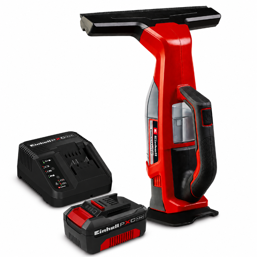 EINHELL 18V WINDOW VAC WITH 4AH BATTERY + CHARGER
