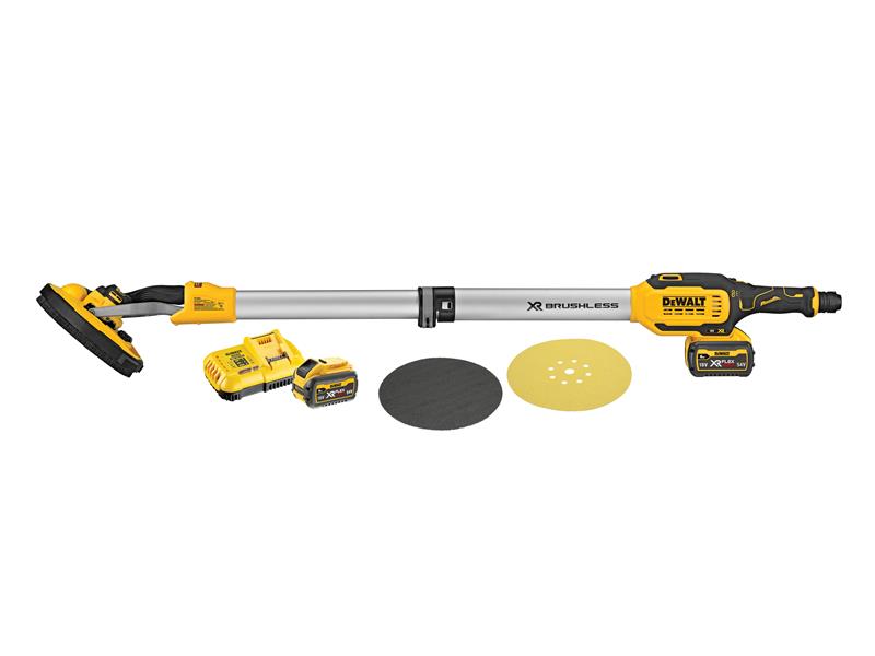 DEWALT DCE800T2 XR Telescopic Drywall Sander 18V 1 x 6.0/2.0Ah FlexVolt Li-ion