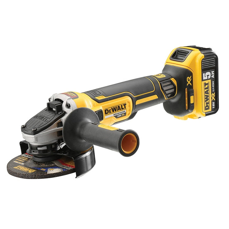 DEWALT DCG405P2 XR Brushless Grinder 125mm 18V 2 x 5.0Ah Li-ion