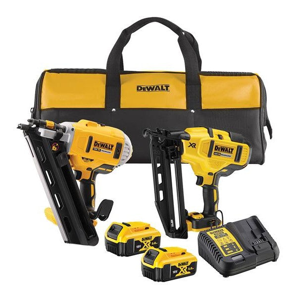 DEWALT DCK2046P2 Twin Nailer Kit 18V 2 x 5.0Ah Li-ion