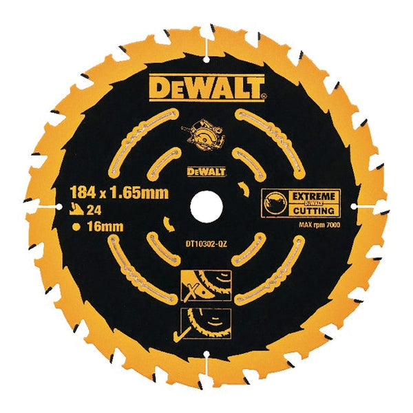 DEWALT Extreme Framing Circular Saw Blade 184 x 16mm x 24T