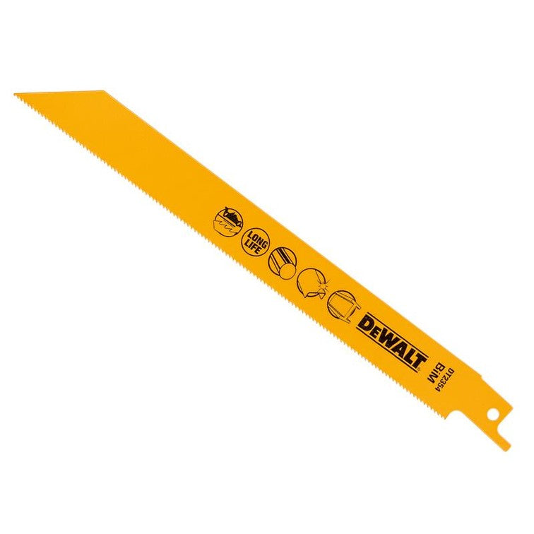 DEWALT Bi-Metal Reciprocating Blade for Metal 203mm x 18 TPI (Pack 5)