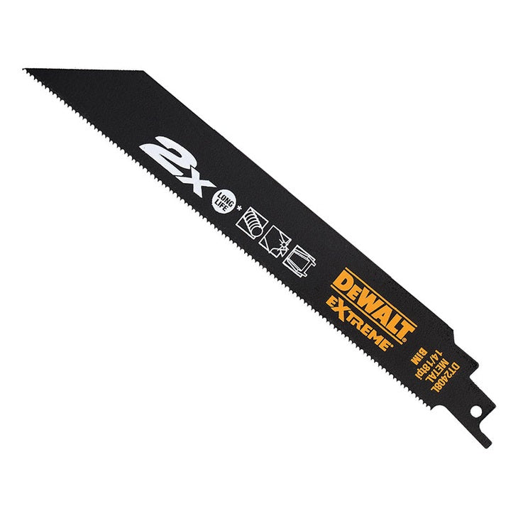 DEWALT 2X Life Metal Reciprocating Blade 203mm x 14/18 TPI Pack of 5