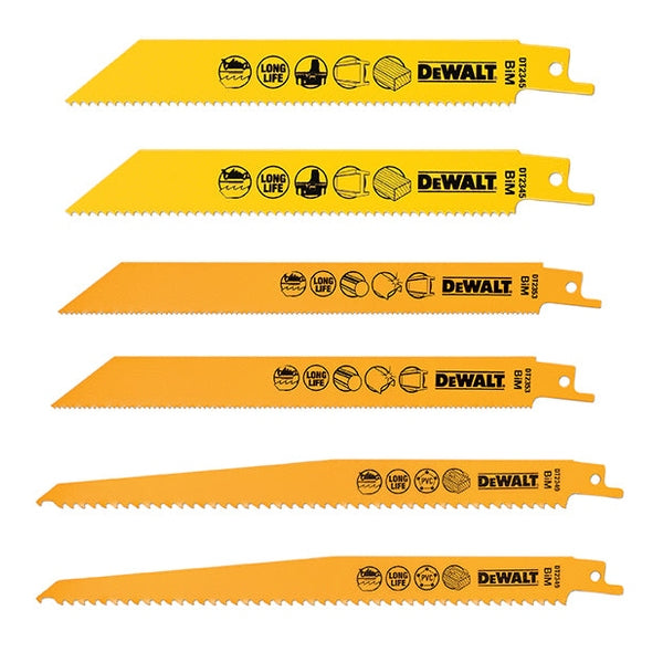 DEWALT DT2444 Reciprocating Saw Blade Set, 6 Piece