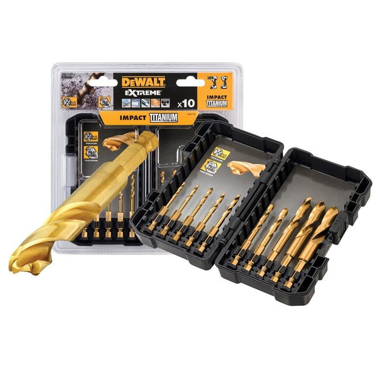 DEWALT DT50050 Impact Titanium Drill Bit Set, 10 Piece