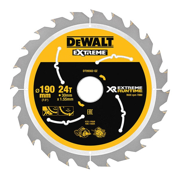 DEWALT XR FlexVolt Circular Saw Blade 190 x 30mm x 24T