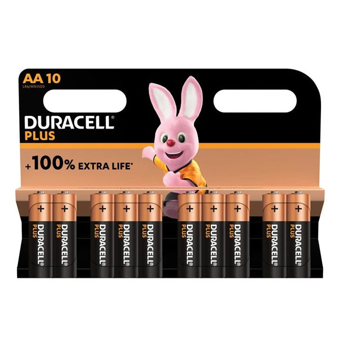 Duracell AA Cell Plus Power +100% Batteries (Pack 10)