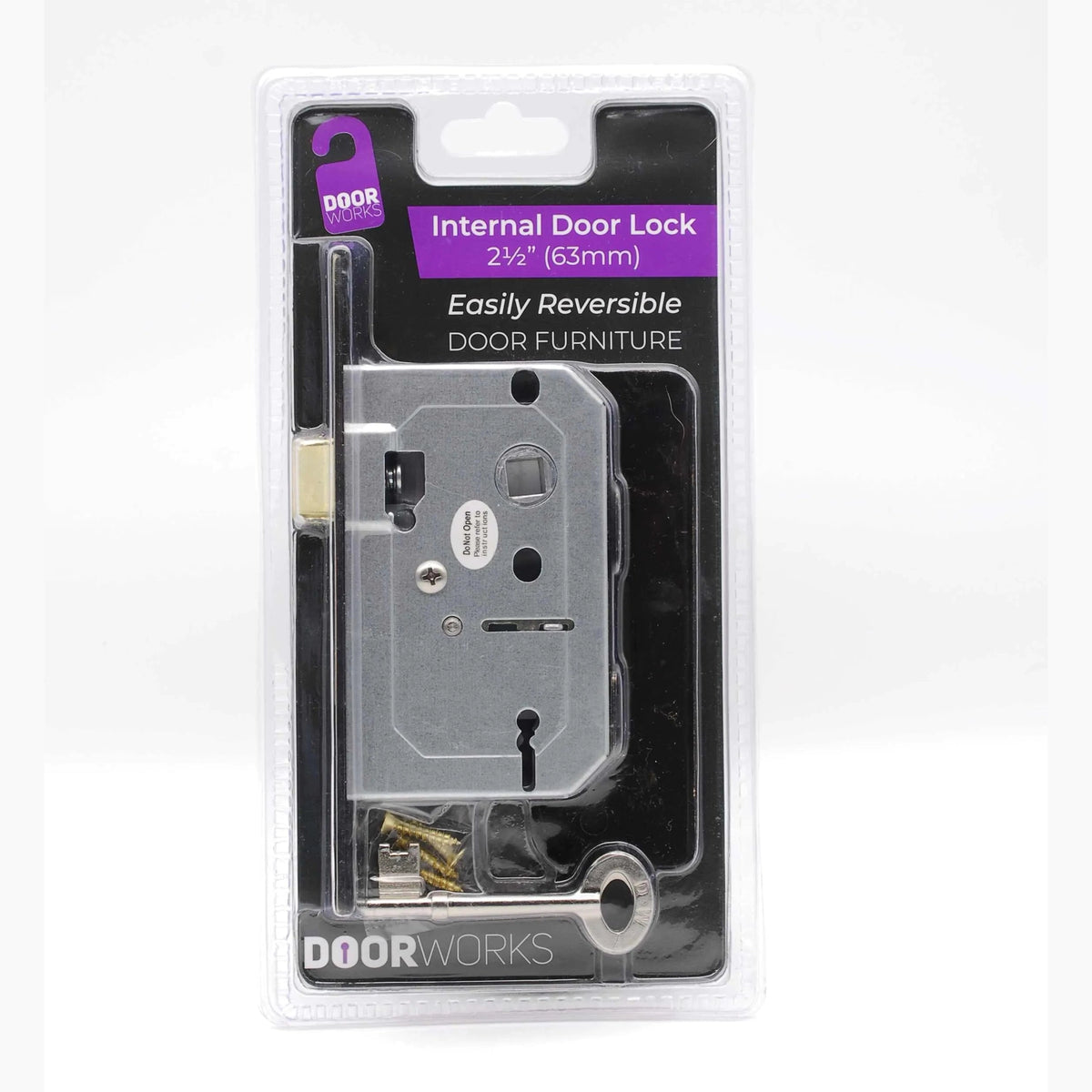 DOORWORKS 2 LEVER INTERNAL DOOR LOCK 63MM ANTIQUE BRASS