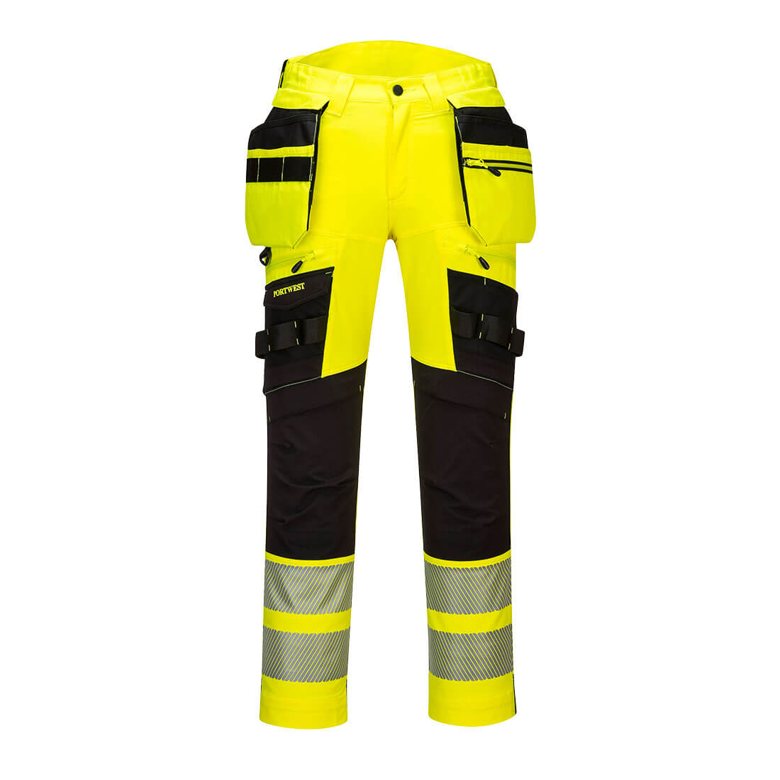 PORTWEST DX4 HI-VIS TROUSERS YELLOW