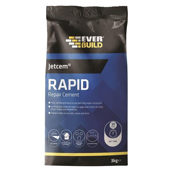 Everbuild Sika Rapid Set Cement 12kg (4 x 3kg Packs)
