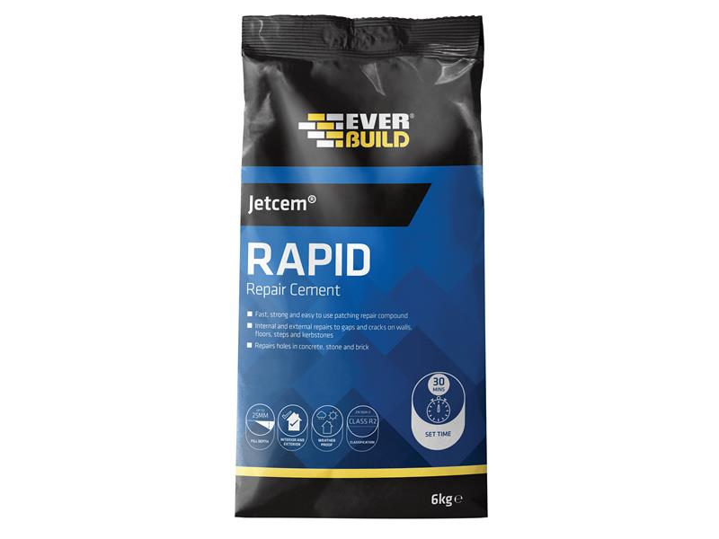 Everbuild Sika Jetcem Rapid Set Cement 12kg (2 x 6kg Pack) - Watson Hire
