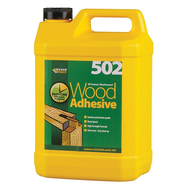Everbuild Sika 502 All Purpose Weatherproof Wood Adhesive 5 litre